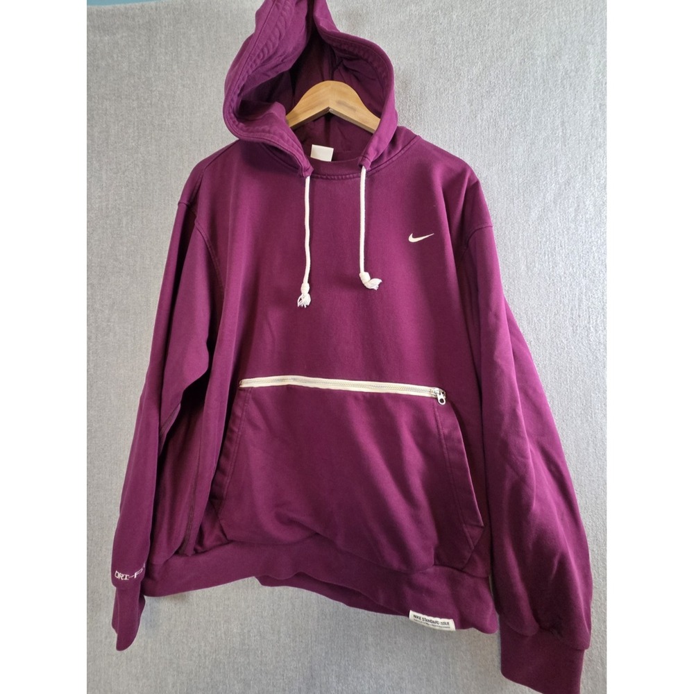 NIKE STANDARD ISSUE Dri Fit Mens XL BASKETBALL PULLOVER HOODIE MAGENTA Retro